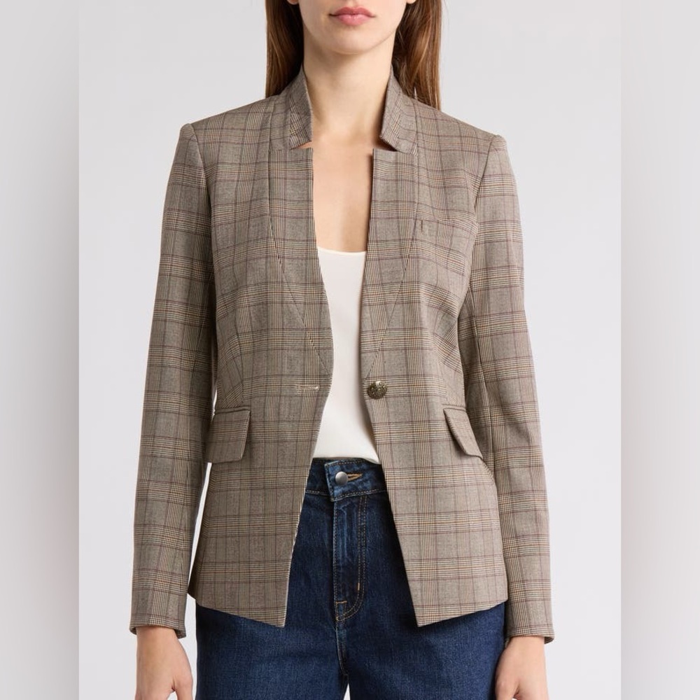 Veronica Beard Plaid Dickey Jacket